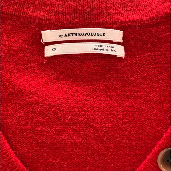Anthropologie Serena V-Neck Sweater in Red - Picture 5 of 6